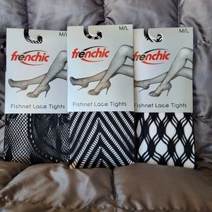 Frenchic fishnet tights (set of 3)